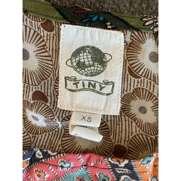 TINY Anthropologie Mixed Print Boho Floral Dress Size XS- Small b142 - Picture 11 of 12